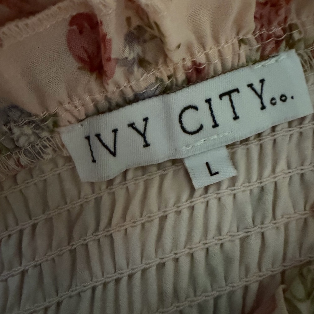 Ivy City Co Floral Dress - Pink and Cream